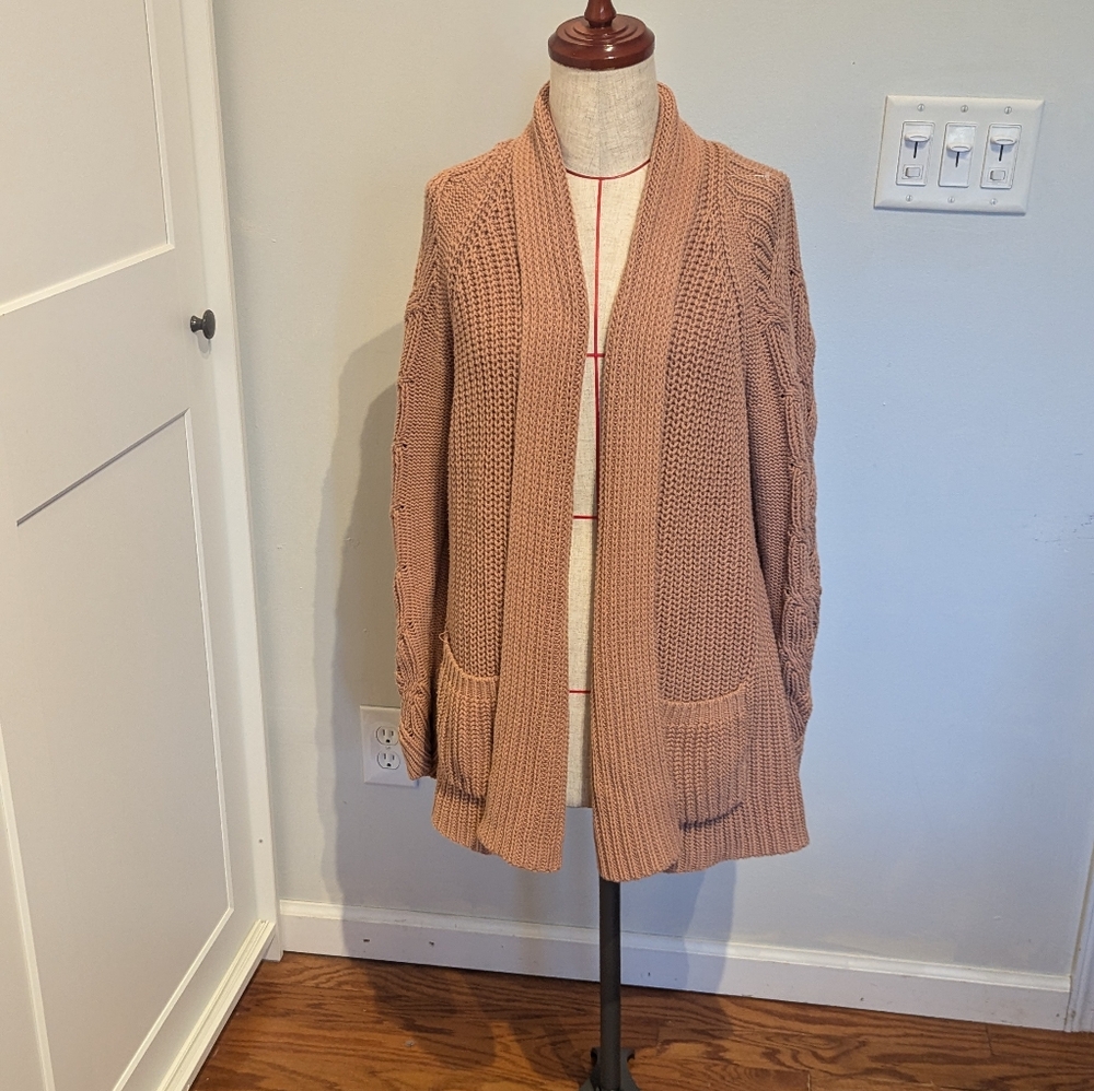 Haven Well Within Cotton Blend Cocoon Cardigan Open Womens S Long Quiet Luxury